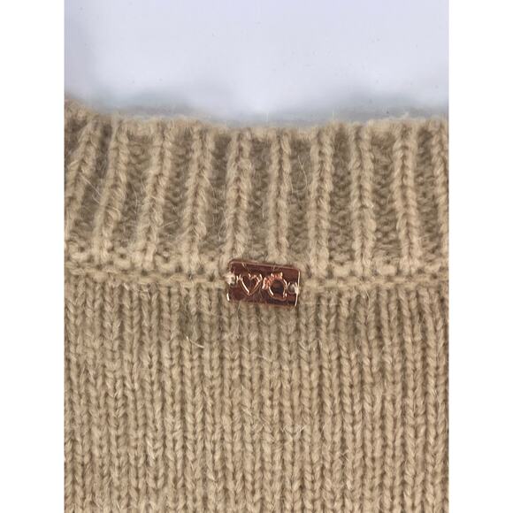 Free People Neutral Wave Pattern Open Knit Cardigan Sweater - Picture 7 of 8